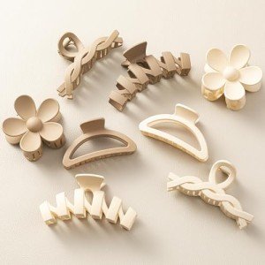 8-Pack Flower Hair Clips for All Hair Types
