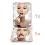 Compact LED Makeup Mirror - Portable & Lighted