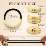 Elegant Gold Hair Ties Set - 3 Stylish Designs