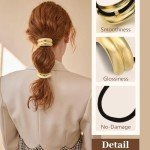 Elegant Gold Hair Ties Set - 3 Stylish Designs