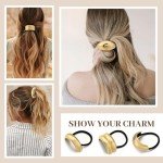 Elegant Gold Hair Ties Set - 3 Stylish Designs