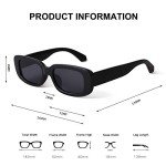 Retro Rectangle UV400 Sunglasses for Women