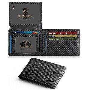 Slim RFID Leather Wallet with 15 Card Holder