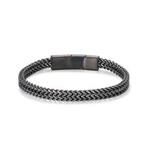 Men's Stainless Steel Franco Chain Bracelet with Clasp