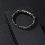 Men's Stainless Steel Franco Chain Bracelet with Clasp