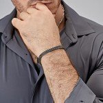 Men's Stainless Steel Franco Chain Bracelet with Clasp