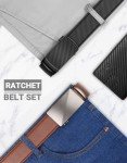 Zitahli Men's Ratchet Belt - 2 Pack, Adjustable