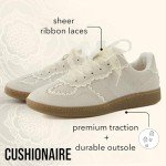 CUSHIONAIRE Belinda Women’s Lace-Up Casual Sneakers