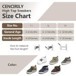 CENCIRILY Baby High Top Sneakers for Toddlers