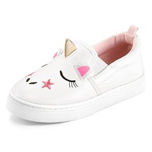 K KomForme Unicorn 3D Toddler Slip-On Sneakers