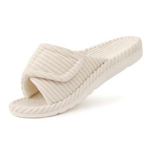 Beige Adjustable Arch Support Slippers for Women