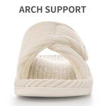 Beige Adjustable Arch Support Slippers for Women