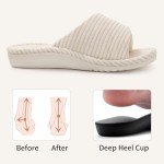 Beige Adjustable Arch Support Slippers for Women