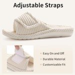 Beige Adjustable Arch Support Slippers for Women