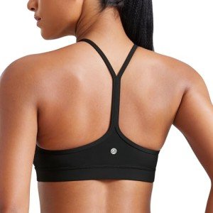 Butterluxe Women's Y-Back Yoga Sports Bra - Black