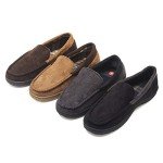 Hanes Men's Grey Moccasin Slipper with Memory Foam