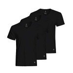 ATEK Men's V-Neck Undershirts 3-Pack - Black