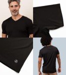 ATEK Men's V-Neck Undershirts 3-Pack - Black