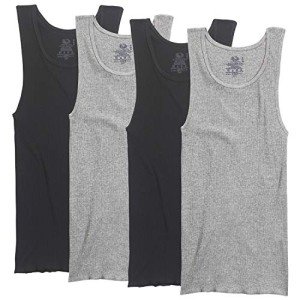 Fruit of the Loom Men's A-Shirts 4-Pack, Large