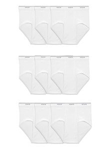Fruit of the Loom Men's Tag-Free Cotton Briefs - White