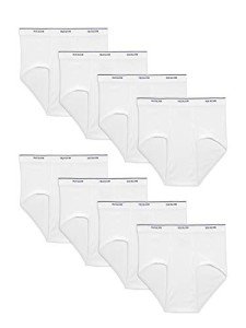 Fruit of the Loom Men's White Briefs 8-Pack
