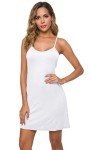 Women’s Adjustable Slip Dress - Knee Length, White