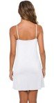 Women’s Adjustable Slip Dress - Knee Length, White