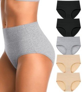 High Waisted Cotton Briefs for Women - Multipack