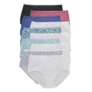 Hanes Women's 10-Pack Cotton Briefs, Assorted Colors