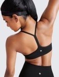 Butterluxe Women's Y-Back Yoga Sports Bra - Black