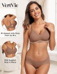 Vertvie Women's Soft Wireless Push-Up Comfort Bra