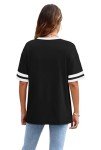 Plus Size Color Block Short Sleeve Summer Tops