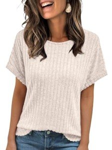 Stylish Short Sleeve Summer Sweater Tunic for Women