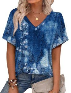 Alaroo Women's Summer V-Neck Tunic Tops