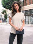 Stylish Short Sleeve Summer Sweater Tunic for Women