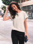 Stylish Short Sleeve Summer Sweater Tunic for Women