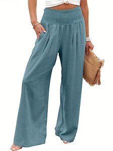 ANRABESS Women's Summer Boho Wide Leg Pants