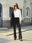 DLOODA Women's Bootcut Trousers with Pockets