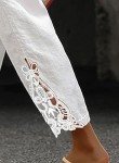 Lightweight Casual Linen Beach Capri Pants for Women