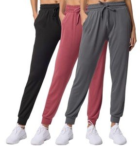Women's Soft Lounge Jogger Sleepwear Pants - 3 Pack