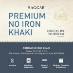 Haggar Men's No Iron Khaki Expandable Waist Pants