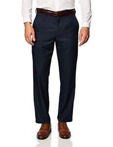 Men's Classic-Fit Expandable Waist Dress Pants - Navy