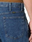Rustler Men's Dark Stonewash Relaxed Fit Jeans