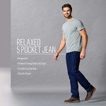 Rustler Men's Dark Stonewash Relaxed Fit Jeans