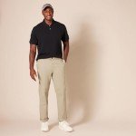 Slim-Fit Stretch Chino Pants for Men - Khaki