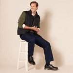 Men's Classic-Fit Expandable Waist Dress Pants - Navy