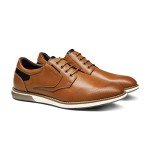 Bruno Marc Men's Brown Casual Dress Oxfords