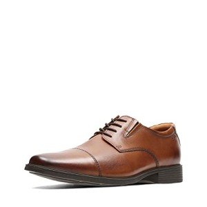 Clarks Men's Dark Tan Leather Oxford Shoes 14 M