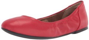 Bright Poppy Red Slip-On Ballet Flats for Women