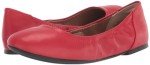 Bright Poppy Red Slip-On Ballet Flats for Women